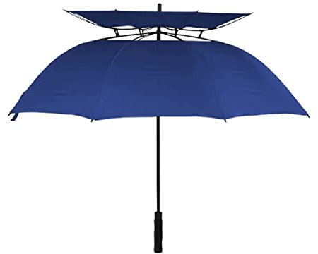 REEKOS Sturmfest Regenschirm Regenschirme Großer Golfschirm, 62 Zoll, Belüftet, Winddicht, Automatisch Öffnend, Doppelte Überdachung, Übergroße Haltbarkeit Schirm Stark (Color : A, Size : 108cm)