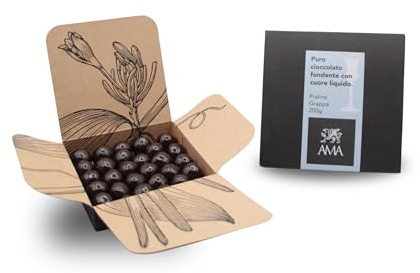 Praline Arbues Artigianali di Puro Cioccolato con Ripieno di Grappa - 200gr