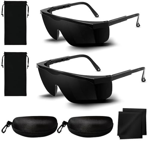 peiyee 2 Pièces Lunettes De Protection Des Yeux Laser,Ipl 190-2000nm Lunettes De Sécurité Laser,Lunettes De Protection D'épilation Pour L'épilation Traitement Et Cosmétologie Opérateur