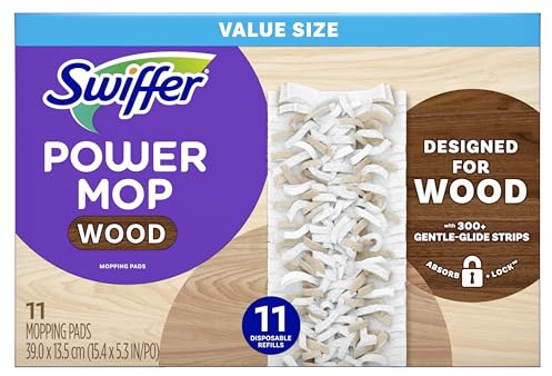 Swiffer PowerMop Holzwischpad Nachfüller für Bodenreinigung, 11 Stück