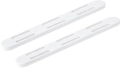 AQXYWQOL Lot de 2 glissières blanches for tiroirs, rails coulissants for poubelles, for cuisine, chambre à coucher, placard, rail coulissant, tiroir, panier, rail de traction