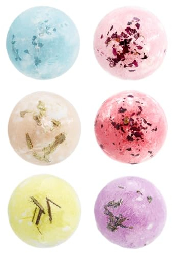 Duschbälle für Frauen - Natürliche Duschbälle | 6er Set Duschbälle für Mädchen Frauen, Natürliche Bubble Shower Bath Ball, Pflegender Ball