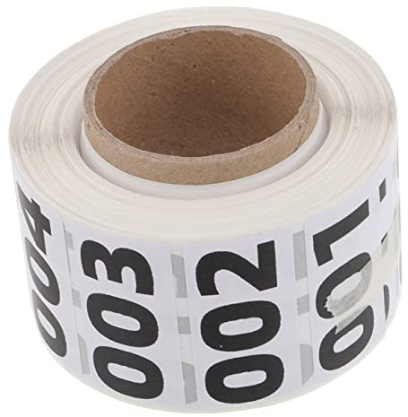 COHEALI Nummerierte Aufkleberetiketten Runde Nummernaufkleber für Die Lagerbestandsverwaltung