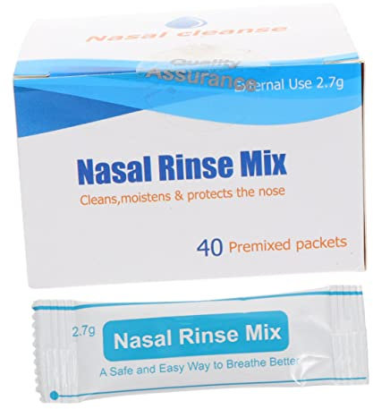 FRCOLOR 40piezas Sal Para Lavado Nasal Caja Mezcla De Sal Sin Para Limpieza y Cuidado Diario De Cavidad Nasal Adecuada Para Uso Profesional y Personal Trabajadores Expuestos Polvo y Contam