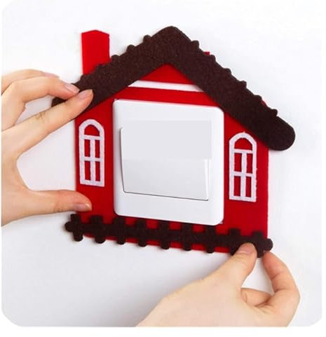 Cubiertas de luz, cubierta de pegatinas envolventes de enchufe, pegatinas de pared, pegatina de toma de corriente creativa, decoración de fieltro, pegatina de interruptor lindo de agua de dibujos anim