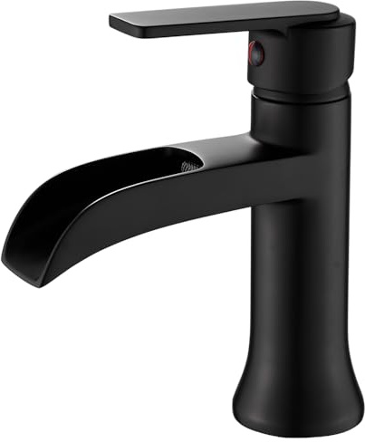 Maynosi Mono Bathroom Basin Mixer Tap, Bathroom Sink Tap Waterfall Spout
