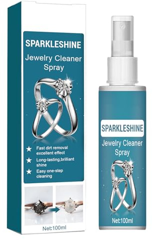 KOAHDE Limpiador de Joyas de Plata,Spray Limpiador de Joyas,Agente Limpiador de Joyas de Plata,Limpiador en Aerosol para Joyería,Agente de Limpieza de Joyas,Limpiador de Diamantes y Joyas,100ML