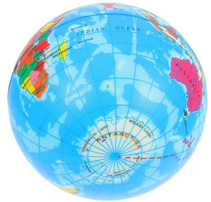 Sosoport Balle Anti-Stress Globe en PU à Ressort Lent, Jouet à Presser Léger pour Garçon et Filles et Adultes, Facile à Transporter pour Relaxation et Physiothérapie