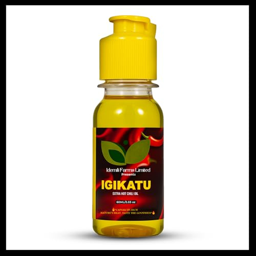 IGIKATU Extra Hot Chili Oil - Premium extra hot chili oil with no artifical additive for use on ready-to-eat food. High in capsaicin and 100% natural.