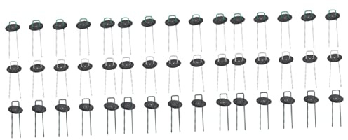 FUNOMOCYA 3 Juegos Grapas U Shaped de Jardín Clavos Metálicos para Fijación de Césped Artificial Sujeción Estacas para Tiendas y Láminas Duradero para Jardinería y Paisajismo