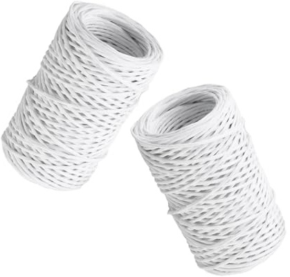 jojofuny Filo da Fiorista in Ferro e Carta 50m, 2 Pezzi per Legatura Floreale e Decorazione da Giardino, Facile da Modellare per Confezioni Regalo e Ghirlande