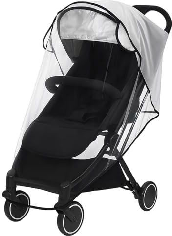 Universal Rain Cover for Pushchair, Lightweight Pram Rain Cover, Waterproof Stroller Rains Cover, Universal Fit for Most Pushchairs and Prams, Easy to Install and Remove