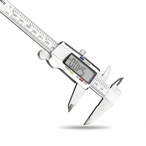 Digital Vernier Caliper 150mm/6 Inch - Electronic Measuring Tool with Large LCD Screen, Inch/Metric Conversion, 24cm Ruler & Precision Depth Gauge for DIY, Jewelry & Woodworking