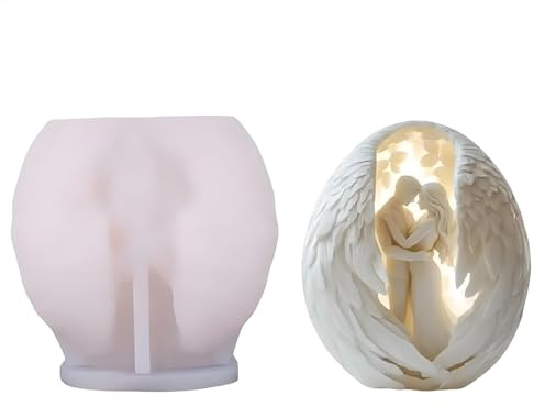 Kerzenformen zum Gießen, Valentinstag Kerzen Silikonformen, Hochzeitskerzen silikonKerzen, 3D DIY Silikonform Kerzen Engels Paare