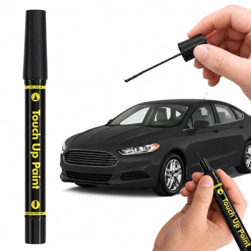 Lackstift Schwarz Matt, Auto Lackstift 2-in-1 Pinsel & Präzisionsspitze