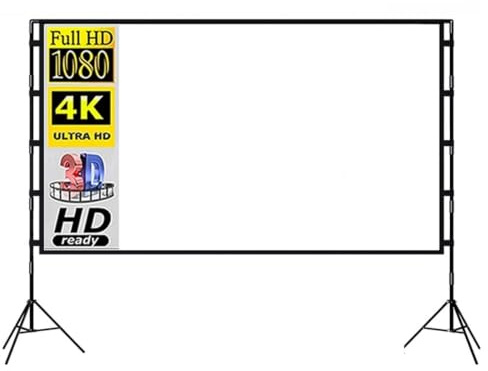 duk till projektor Projektorduk Med Stativ Bärväska Vikbart Dubbelstativ Utomhus(120 inch)