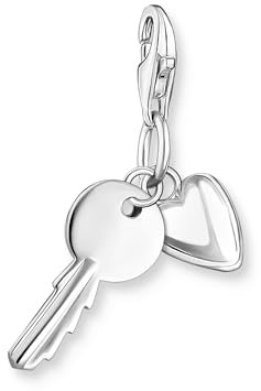Thomas Sabo Damen-Charm Club-Anhänger Love Charm Ensemble aus Schlüssel und Herz 925er Sterlingsilber 0349-001-12