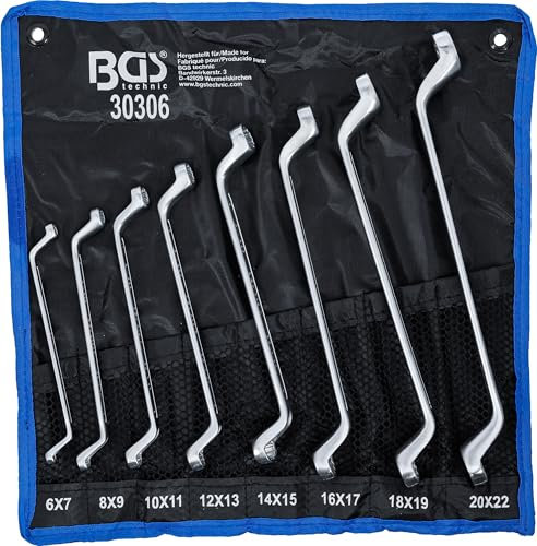 BGS 30306 | Double Ring Spanner Set | deep offset ends | 6 x 7 - 20 x 22 mm | 8 pcs.