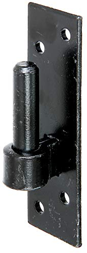 Alberts 306687 Kloben auf Platte | Süddeutsche Form mit DI oder DII-Haken | schwarzer Tauchlack | Dornmaß Ø14 mm | Platte 130 x 40 mm