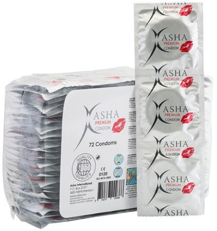 Asha International Condones masculinos Comfort Estándar - 72 Piezas