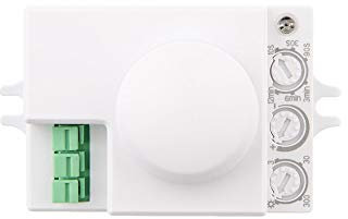 HUBER Motion 55HF Détecteur de Mouvement Radar pour l'intérieur 360° - Détecteur de Mouvement encastrable adapté aux LED, détecteur de Mouvement