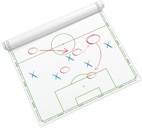 Taktifol Feuilles Tactiques Football – Rouleau de 25 Feuilles 60 × 80 cm – électrostatiques, effaçables, réutilisables