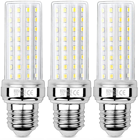 HZSANUE E27 LED Mais Lampen 20W, 3000K Warmweiß, 2200Lm, Edison Schraube Kerze Leuchtmittel, 150W Glühlampen Äquivalent,Nicht Dimmbar, 3er-Pack
