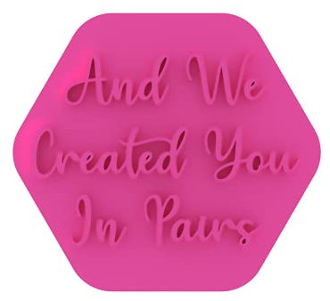 LissieLou and We Created You in Pairs Cookie Stamp Eid Ramadan Celebrations Icing Stamp Fondant Embosser - Light Pink