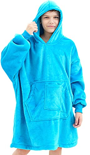 REDESS Sudadera con Capucha y Manta, Manta ponible Oversized Sherpa con Mangas y Bolsillo Gigante, cómoda Sudadera con Capucha para Adultos y niños.
