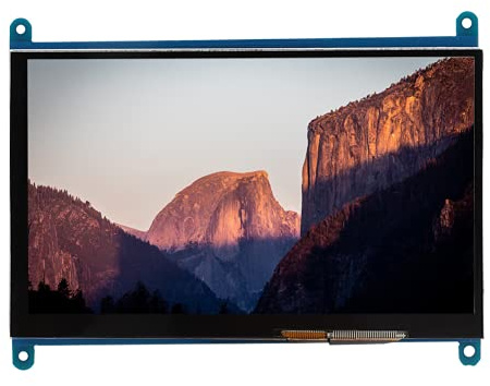 Tatiy Touchscreen con Display HD da 7 Pollici, Schermo LCD con Display Capacitivo HDMI 1024x600 per Raspberry Pi Generazione 1 2 3, Monitor per Computer Supporta Windows 7 8 10
