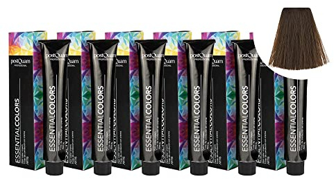 PostQuam - Pack de 6 Tintes de Peluqueria Profesional de Elevado Poder Cubriente | Tinte Permanente 100% Cobertura de Canas Garantiza Color Natural Uniforme y Duradero - Más de 90 Colores Disponibles