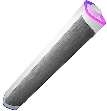 Mobestech Barra De Sonido Cable y Altavoz De Computadora, Diseño Compacto y Doble Bocina, Sonido Estéreo Potente para Pc y Oficina, Compatible Música y Juegos, Color Blanco