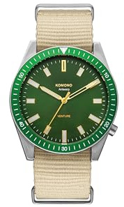 KOMONO Ray Ventura NATO Herren Quarzuhr mit japanischem Uhrwerk und recyceltem Gurtband