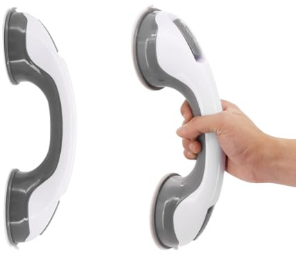 2 Stück Haltegriff Dusche Ohne Bohren, Griff Duschgriff Haltegriffe mit Saugnapf, Wannengriff für Badezimmer, für Kinder Schwangere und ältere