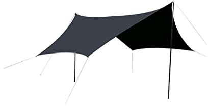 MekUk Vorzelte Multifunktionales Regenfliegenzelt Tarp Sonnenschirm Survival Gear Outdoor Camping Zubehör (Color : Black, Size : M)