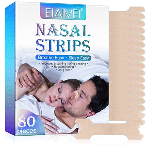 Nasal Strips 80pcs, Extra Strength Nose Strips for Breathing, Helps Reduce Snoring, Improves Sleep