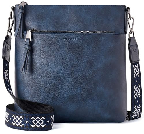 Roulens Mittel Damen Umhängetaschen, Leicht Damen Schultertasche aus Veganes Leder, Crossbody Bags für Frauen mit Verstellbar Abnehmbar Breiter Gurt