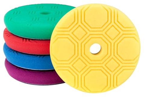BATOCA Esponja de Pulido 125mm (Juego de 5 Piezas),Esponjas para Encerado,Esponjas de pulido Automotriz,Almohadillas de Pulido y Juego de Espumas limpiadoras,Adecuadas para Placa de pulido 125mm