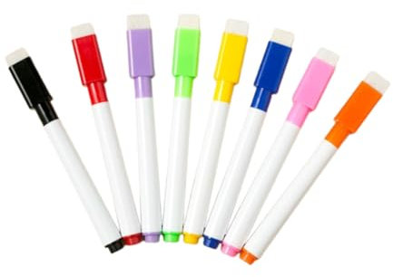 CALLYSONIC 8 Farbe Whiteboardmarker, Bunte Whiteboard Stifte, Magnetisches Modell, Löschbare Whiteboardmarker, mit Radierspitze, Geeignet für Schulen, Büros, White Board Marker Pens