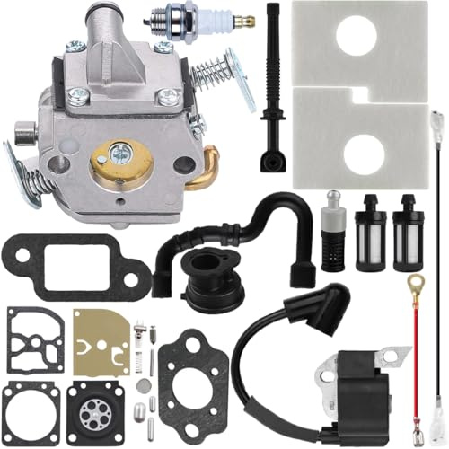ZAMDOE MS170 Carburetor Replacement for Stihl 017 018 MS180 MS170C MS180C MS 170 MS 180 Chainsaw Replace C1Q-S57 C1Q-S57A C1Q-S57B 1130-120-0603 Carb with Air Filter Tune Up Kit