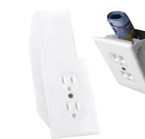 Coffre-fort Pour Prise Murale – Prise Électrique Sécurisée, Cache-argent Mural | Avec Serrure À Clé, Solution Pratique Et Sûre Pour Cacher Des Cartes De Crédit, Des Bijoux, Discret Et Sécurisé, Gadget