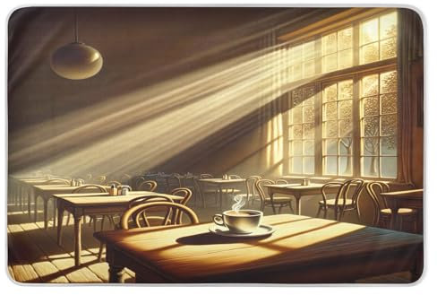 Rustikale Cafe Morning Beige wasserdichte Einlagen für Bett, waschbar, wiederverwendbare Inkontinenzeinlagen, Bettnässungsunterlagen
