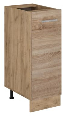 Vicco Apothekerschrank R-Line, Sonoma, 30 cm | 1 Auszug · Ohne Arbeitsplatte · Höhenverstellbare Füße · 2 Einlegeböden · ✓ Frei kombinierbar