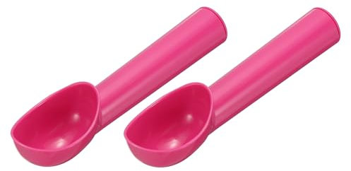 sourcing map 2 palette in plastica per gelato, frutta, anguria, utensili da cucina per gelato, yogurt, cupcake, palline di melone, colore rosso