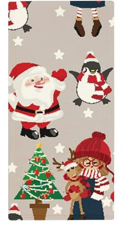 MZGFAQ Weihnachten Handtücher Weich Saugfähig Handtuch Waschlappen Gästetücher Für Badezimmer Küche 73x35cm