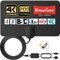 Antenna TV aggiornata 2025, antenna TV digitale da interni per Freeview, antenna TV da interni amplificata con booster 250+ ricezione a lungo raggio
