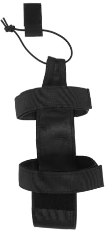 MAGICLULU Porte-Bouteille de Sport Noir Housse de Protection en Nylon Résistant, Sangle Réglable Adaptée aux Bouteilles d'eau, pour Randonnée, Vélo et Activités en Plein Air