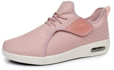Scarpe Diabetiche Unisex con Chiusura a Strappo Regolabile, Scarpe Ortopediche Donna e Uomo Extra Larghe per Piedi Gonfi, Sensibili, Ideali per Anziani e Donne Incinte