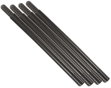 Toyvian 4 Pezzi Bacchetta di Scopa Nera in Plastica Doppia Filettatura per Sostituzione Manico Scopa da Strega, Accessorio per Cosplay e Feste di Halloween
