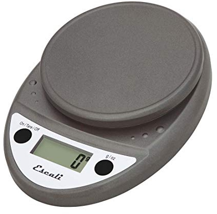 Escali Primo P115M Precision Kitchen Food Scale for Baking and Cooking, Lightweight and Durable Design, LCD Digital Display, Metallic, 8x 6x 1.25